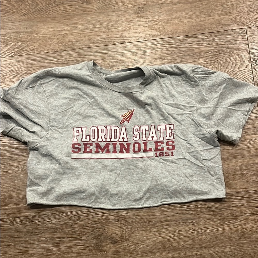 Florida State Seminoles Gray Crop Top